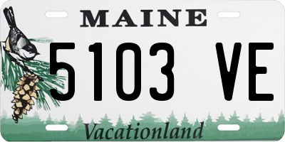 ME license plate 5103VE