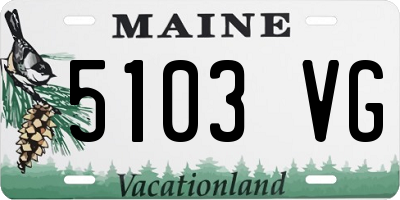 ME license plate 5103VG