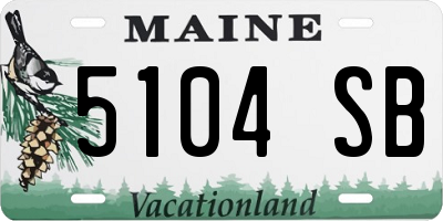 ME license plate 5104SB