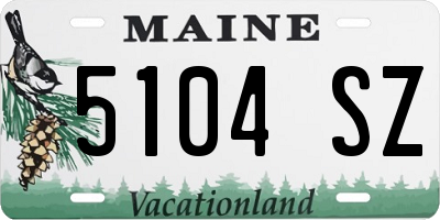 ME license plate 5104SZ