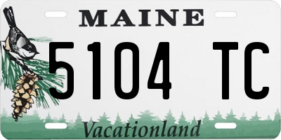ME license plate 5104TC