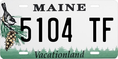 ME license plate 5104TF