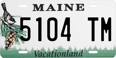 ME license plate 5104TM