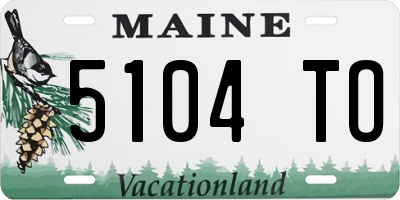 ME license plate 5104TO