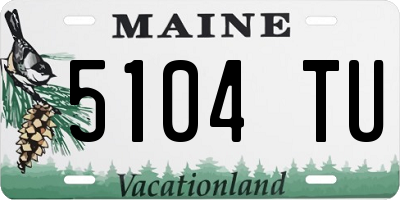 ME license plate 5104TU
