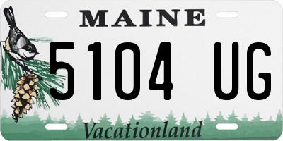 ME license plate 5104UG