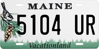 ME license plate 5104UR