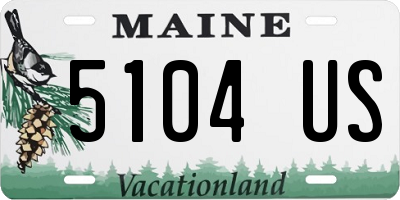 ME license plate 5104US