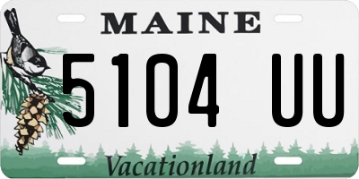 ME license plate 5104UU