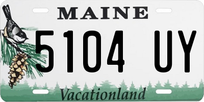 ME license plate 5104UY