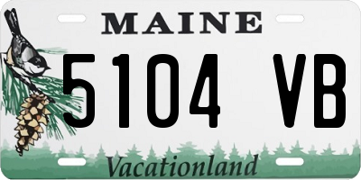 ME license plate 5104VB