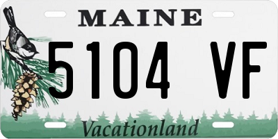 ME license plate 5104VF