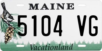 ME license plate 5104VG