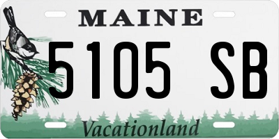 ME license plate 5105SB