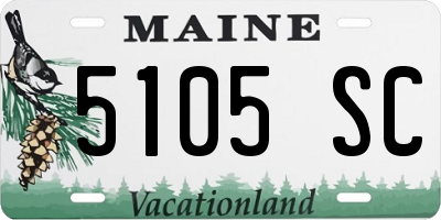 ME license plate 5105SC