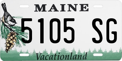 ME license plate 5105SG