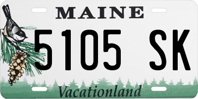 ME license plate 5105SK