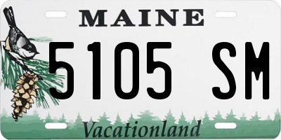 ME license plate 5105SM