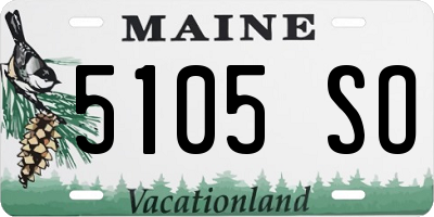 ME license plate 5105SO