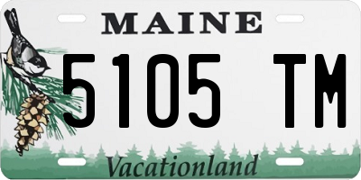 ME license plate 5105TM