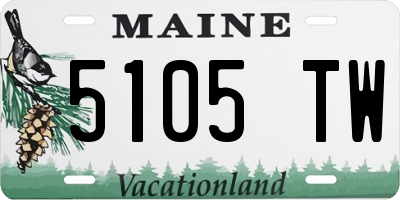 ME license plate 5105TW