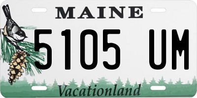 ME license plate 5105UM