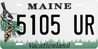 ME license plate 5105UR