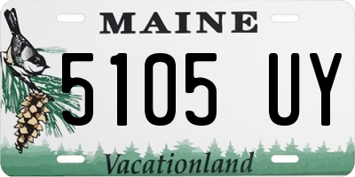 ME license plate 5105UY