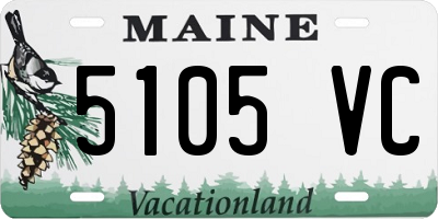 ME license plate 5105VC