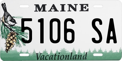 ME license plate 5106SA