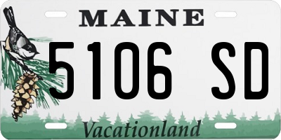 ME license plate 5106SD