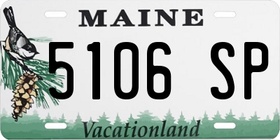 ME license plate 5106SP