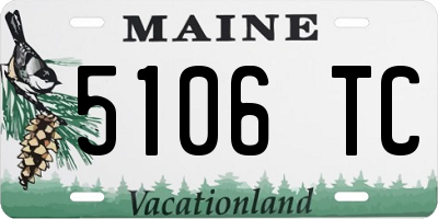ME license plate 5106TC