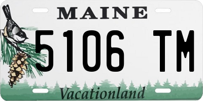 ME license plate 5106TM