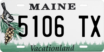 ME license plate 5106TX