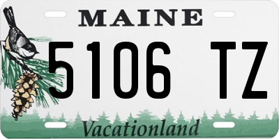 ME license plate 5106TZ