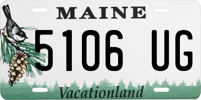 ME license plate 5106UG