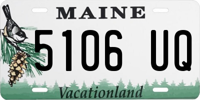 ME license plate 5106UQ