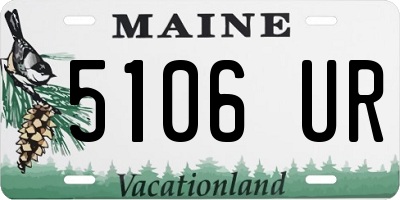 ME license plate 5106UR