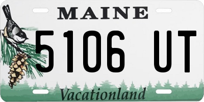 ME license plate 5106UT