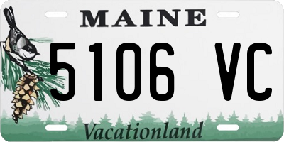 ME license plate 5106VC