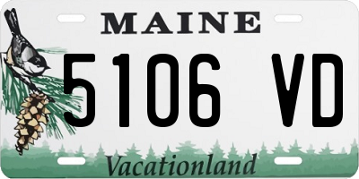 ME license plate 5106VD