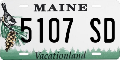 ME license plate 5107SD