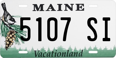 ME license plate 5107SI