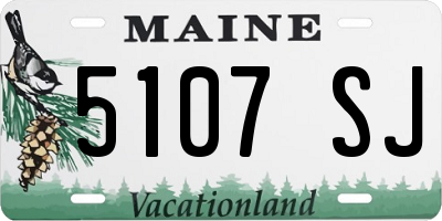ME license plate 5107SJ