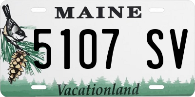 ME license plate 5107SV