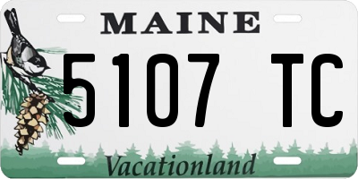 ME license plate 5107TC