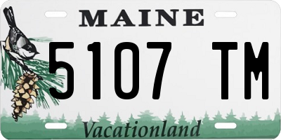 ME license plate 5107TM