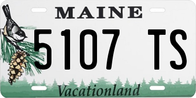 ME license plate 5107TS
