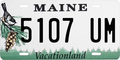 ME license plate 5107UM